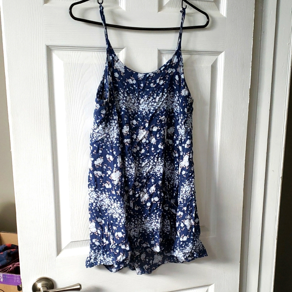 Brandy Melville blue floral slip dress sundress